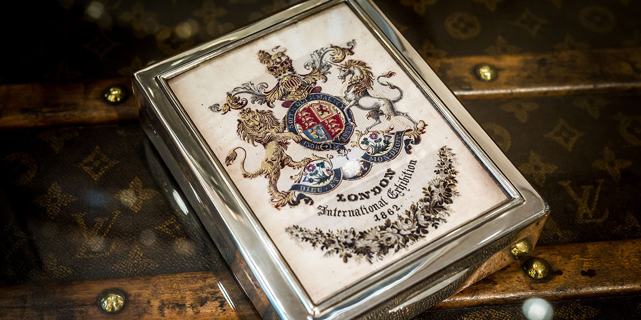 Silver Box With Royal Coat of Arms